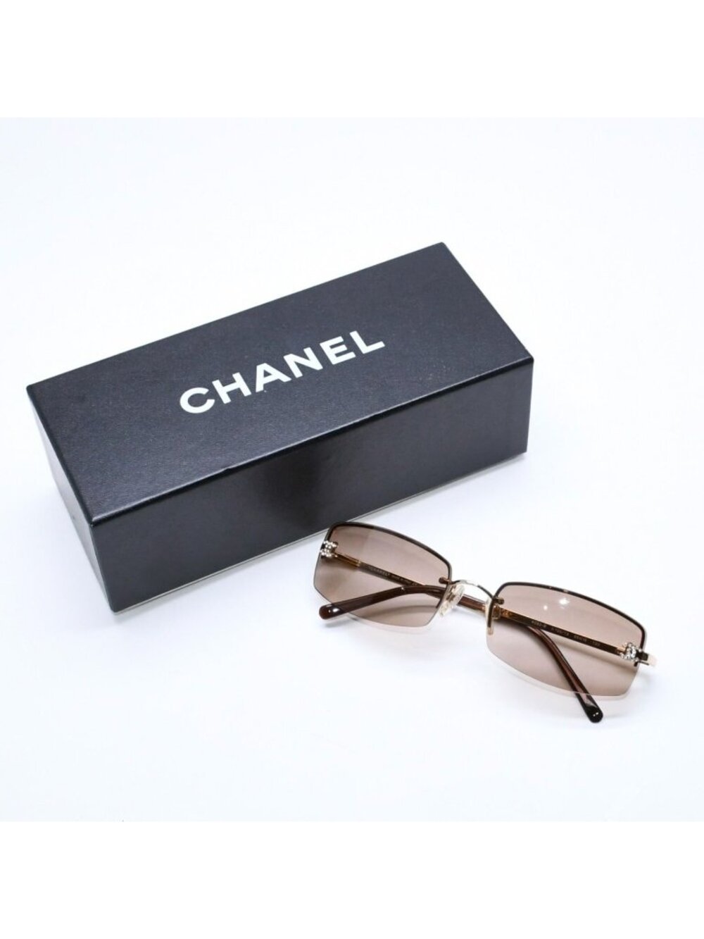 Chanel Sunglasses Eyewear CC Logo Rhinestone Brown
